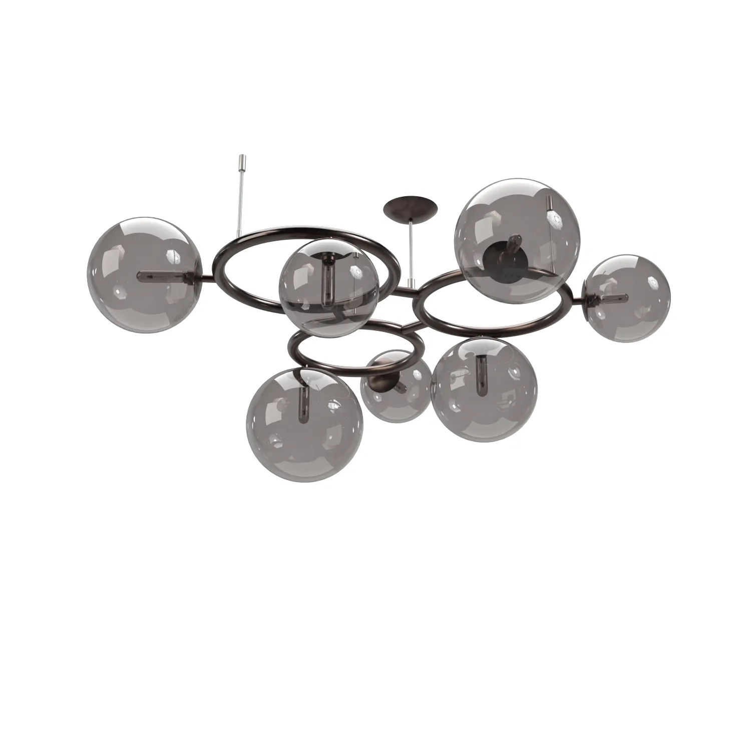 Dimmable Luxury Scandinavian Design Glass Ball Pendant PBR 3D Model_04